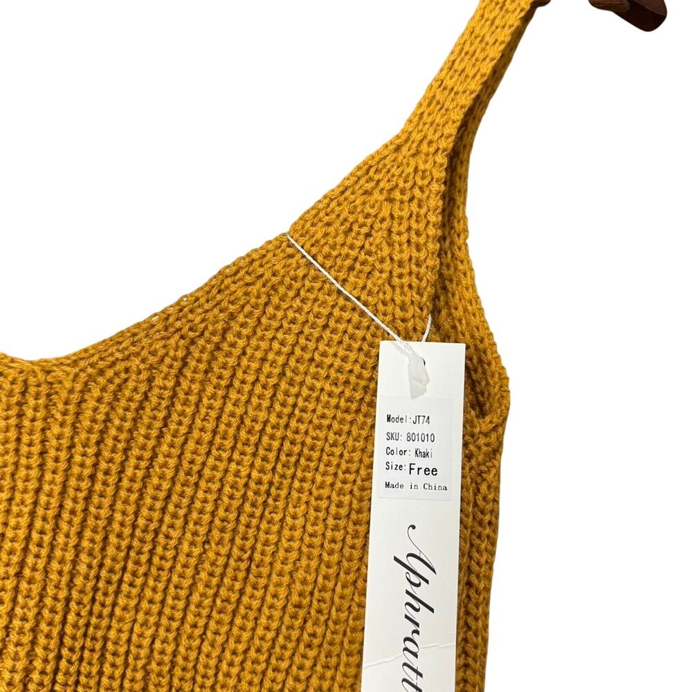 Women's Aphratti Knit Crop Tank Top - S/M - New With Tags - Picture 3 of 4